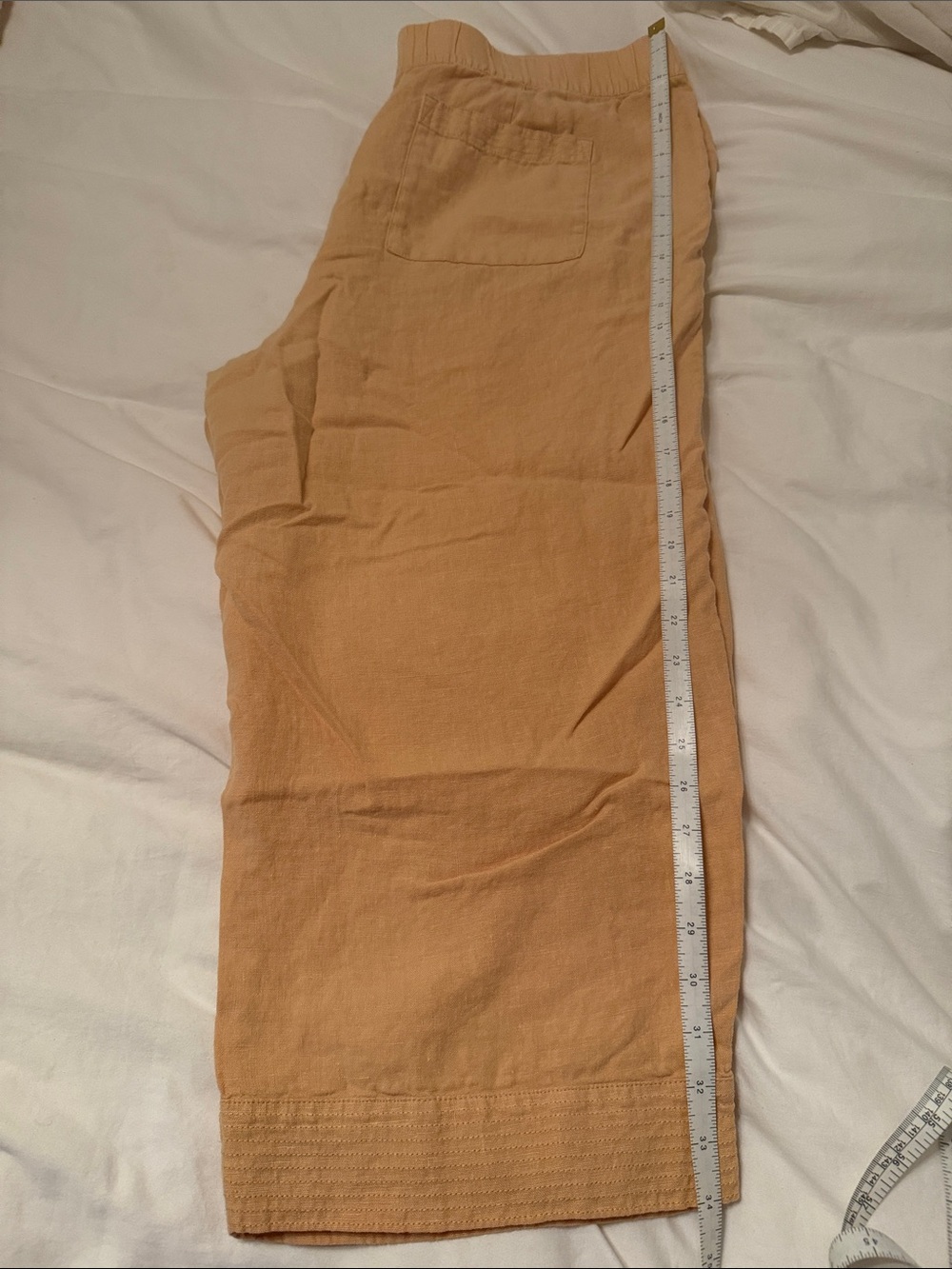 Pure Jill Women's Orange Linen Capris Size 2X Cottagecore Coastal - Picture 16 of 16